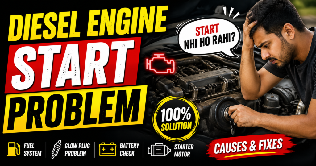 Diesel Engine Starting Problem Kaise Check Kare Step By Step ? Complete Guide.