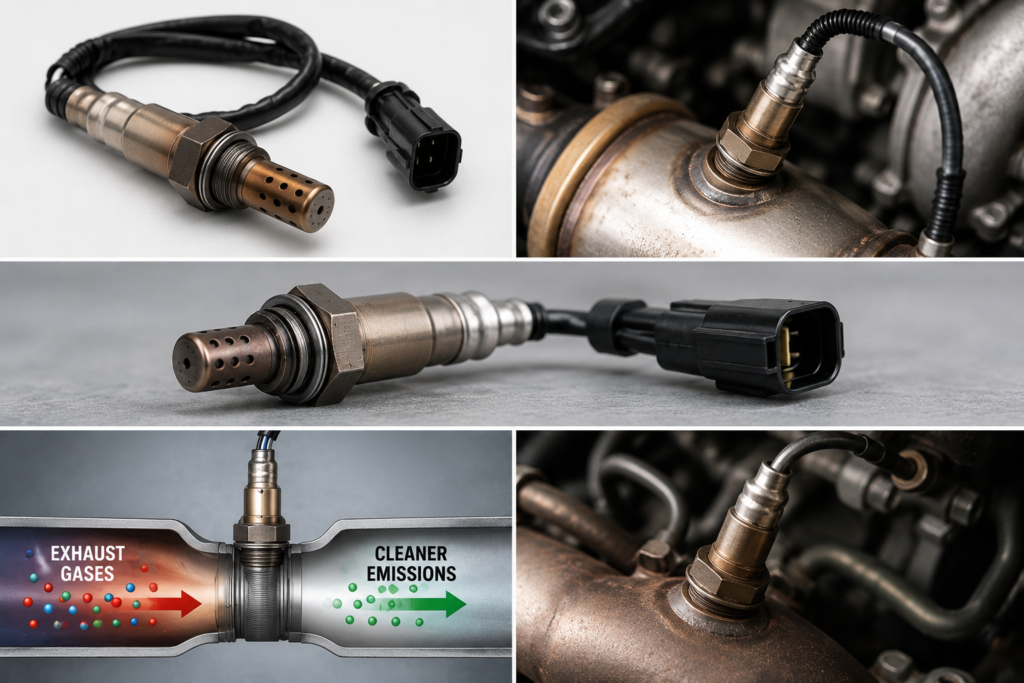 Oxygen Sensor का उपयोग Exhust Pipe से निकालने वाले गैस को feel { महसूस } कर के Ecm को सिग्नल देता हैं। 
